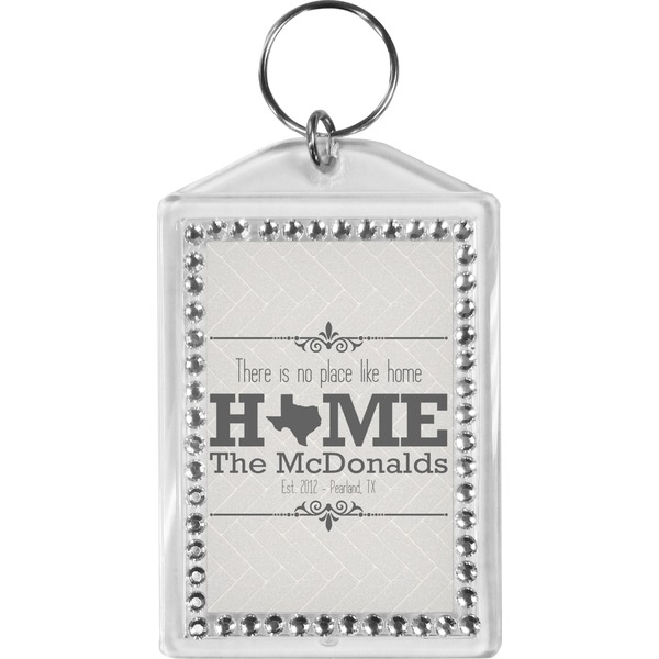 Custom Home State Bling Keychain (Personalized)