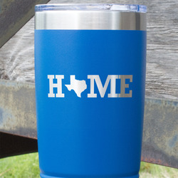 Home State 20 oz Stainless Steel Tumbler - Royal Blue - Double Sided (Personalized)