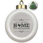 Home State Ceramic Ball Ornament - Christmas Tree (Personalized)