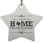 Home State Star Ceramic Ornament w/ Name or Text