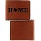 Home State Cognac Leatherette Bifold Wallets - Front and Back Single Sided - Apvl