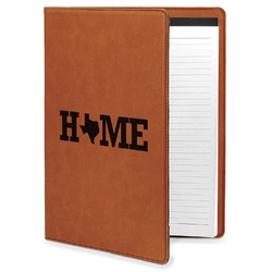 Home State Leatherette Portfolio with Notepad - Large - Double Sided (Personalized)