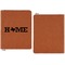 Home State Cognac Leatherette Zipper Portfolios with Notepad - Single Sided - Apvl