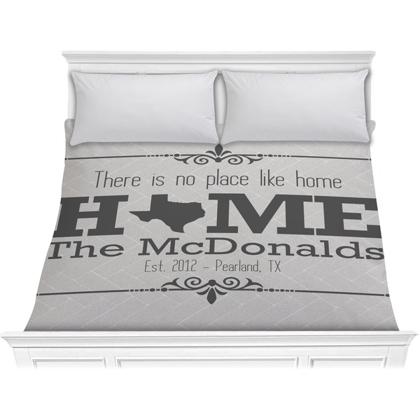 Custom Home State Comforter - King (Personalized)