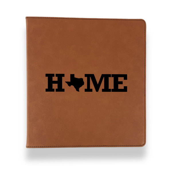 Custom Home State Leather Binder - 1" - Rawhide (Personalized)