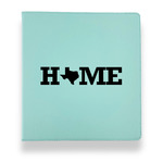 Home State Leather Binder - 1" - Teal (Personalized)