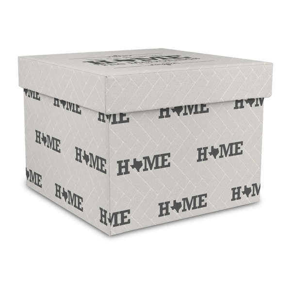 Custom Home State Gift Box with Lid - Canvas Wrapped - Large (Personalized)