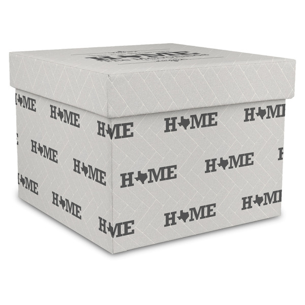 Custom Home State Gift Box with Lid - Canvas Wrapped - X-Large (Personalized)