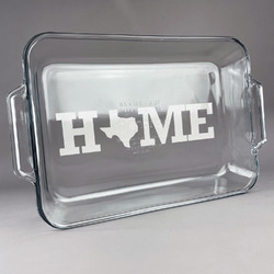 Home State Glass Baking Dish with Truefit Lid - 13in x 9in (Personalized)
