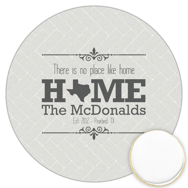 Custom Home State Printed Cookie Topper - 3.25" (Personalized)