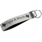 Home State Webbing Keychain Fob - Large (Personalized)