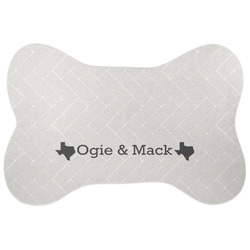 Home State Bone Shaped Dog Food Mat (Large) (Personalized)