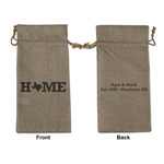 Home State Large Burlap Gift Bag - Front & Back (Personalized)