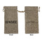 Home State Large Burlap Gift Bags - Front & Back
