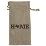 Home State Large Burlap Gift Bag - Front