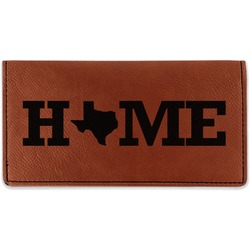 Home State Leatherette Checkbook Holder - Double Sided (Personalized)