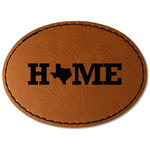 Home State Faux Leather Iron On Patch - Oval (Personalized)