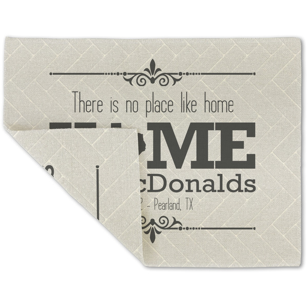 Custom Home State Double-Sided Linen Placemat - Single w/ Name or Text