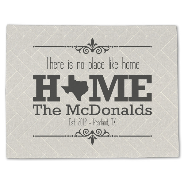 Custom Home State Single-Sided Linen Placemat - Single w/ Name or Text