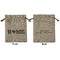 Home State Medium Burlap Gift Bag - Front and Back