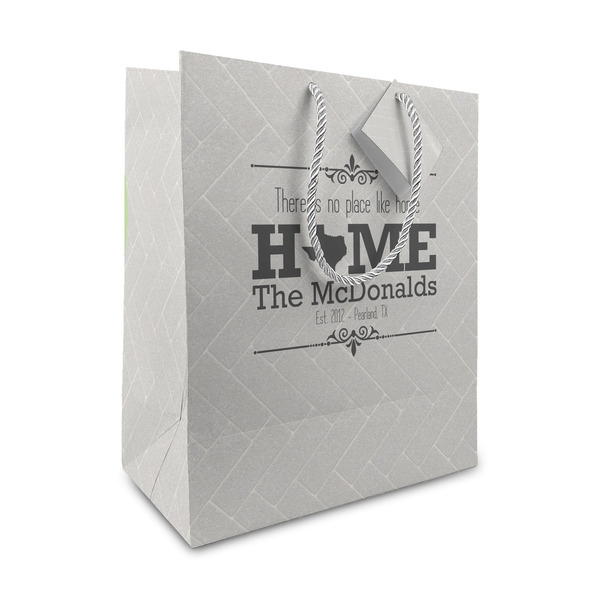 Custom Home State Medium Gift Bag (Personalized)