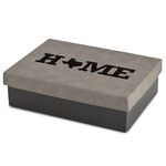 Home State Medium Gift Box w/ Engraved Leather Lid (Personalized)