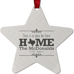 Home State Metal Star Ornament - Double Sided w/ Name or Text