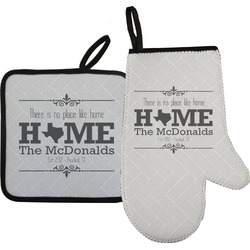 Home State Right Oven Mitt & Pot Holder Set w/ Name or Text
