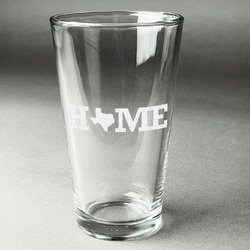 Home State Pint Glass - Engraved (Single) (Personalized)