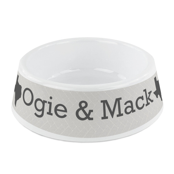 Custom Home State Plastic Dog Bowl - Small (Personalized)