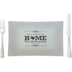 Home State Glass Rectangular Lunch / Dinner Plate (Personalized)