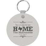 Home State Round Plastic Keychain (Personalized)