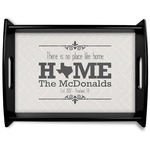 Home State Black Wooden Tray - Large (Personalized)