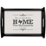 Home State Black Wooden Tray - Small (Personalized)