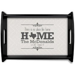 Home State Black Wooden Tray - Small (Personalized)