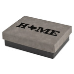 Home State Small Gift Box w/ Engraved Leather Lid (Personalized)