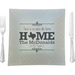 Home State Glass Square Lunch / Dinner Plate 9.5" (Personalized)