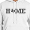 Home State White Hoodie on Model - CloseUp