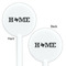 Home State White Plastic 5.5" Stir Stick - Double Sided - Round - Front & Back