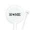 Home State White Plastic 5.5" Stir Stick - Round - Closeup