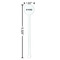 Home State White Plastic 5.5" Stir Stick - Round - Dimensions