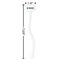 Home State White Plastic 7" Stir Stick - Oval - Dimensions