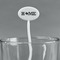 Home State White Plastic 7" Stir Stick - Oval - Main