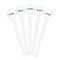 Home State White Plastic 7" Stir Stick - Round - Fan View