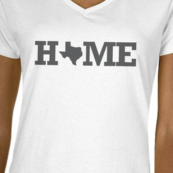 Home State Women's V-Neck T-Shirt - White - Large