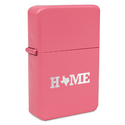 Home State Windproof Lighter - Pink - Single Sided & Lid Engraved (Personalized)