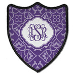 Lotus Flower Iron On Shield Patch B w/ Monogram