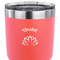 Lotus Flower 30 oz Stainless Steel Ringneck Tumbler - Coral - CLOSE UP