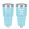 Lotus Flower 30 oz Stainless Steel Ringneck Tumbler - Teal - Double Sided - Front & Back