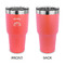 Lotus Flower 30 oz Stainless Steel Ringneck Tumblers - Coral - Single Sided - APPROVAL